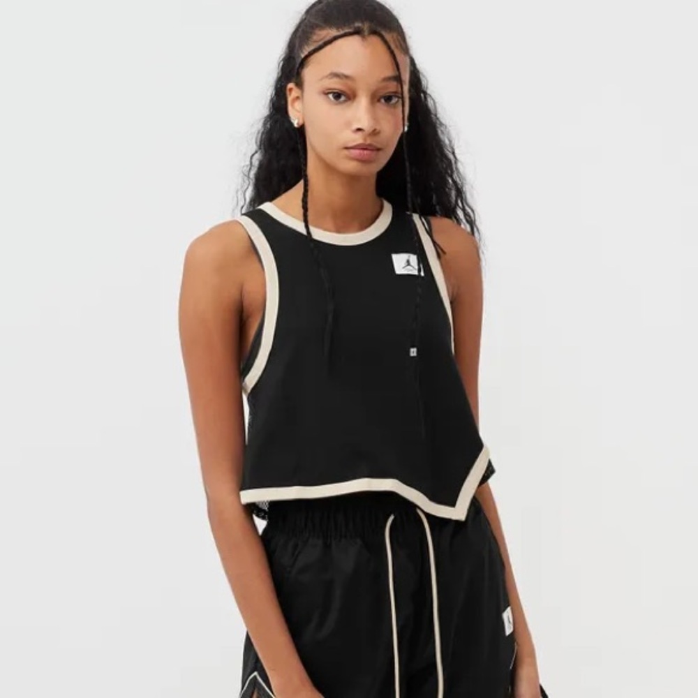 NWT Jordan Black Essentials Mesh Tank